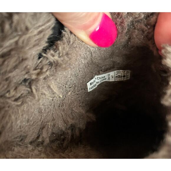 Crocs Women's Size 7 Brown Cobbler Eva Faux Fur Lined Clogs Mules Shoes EUC - Picture 12 of 13